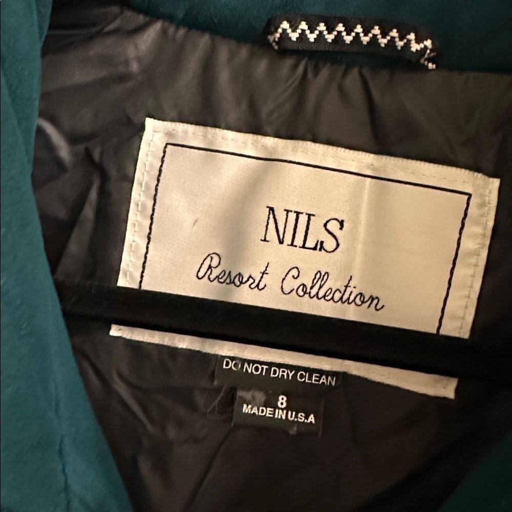 NILS Resort Collection Vest Women’s size 8 USA vintage teal - Picture 3 of 5
